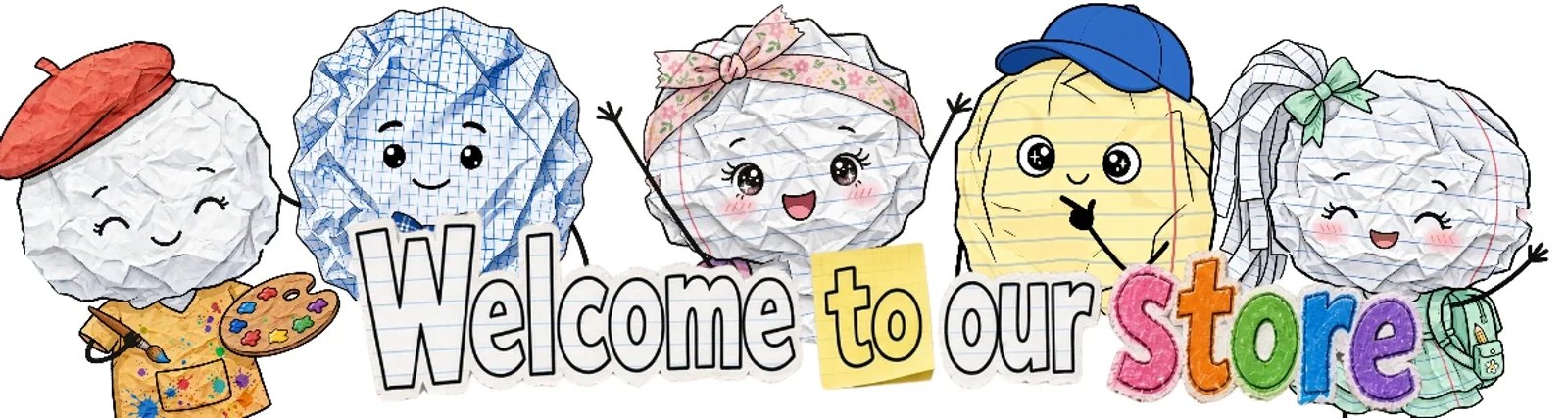 Welcome to our store, drawn with the Crumbleballs